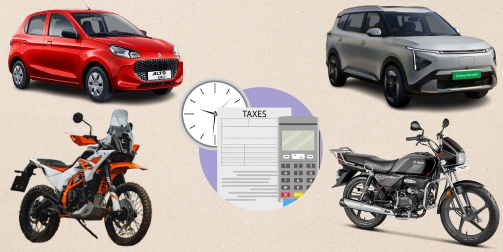 GST charges on a new car