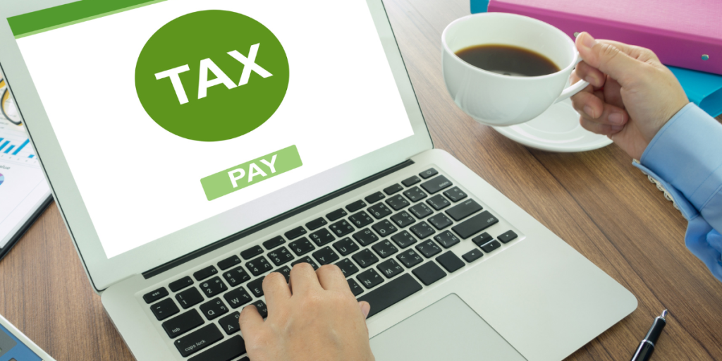 small shop owner filing taxes